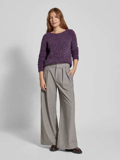 Fynch-Hatton Gebreide pullover met ribboorden Violet - 1