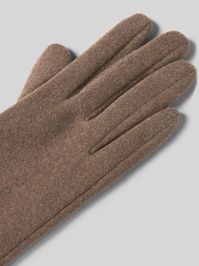 EEM Regular Fit Handschuhe mit Zierknöpfen Taupe 3