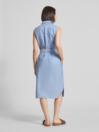 Polo Ralph Lauren Overhemdjurk met strikceintuur, model 'CORY' Blauw - 5