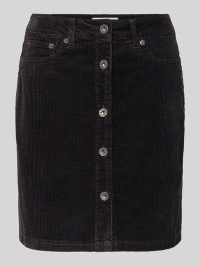 Drykorn Minirok van corduroy met knoopsluiting, model 'AFSON' Chocoladebruin - 2