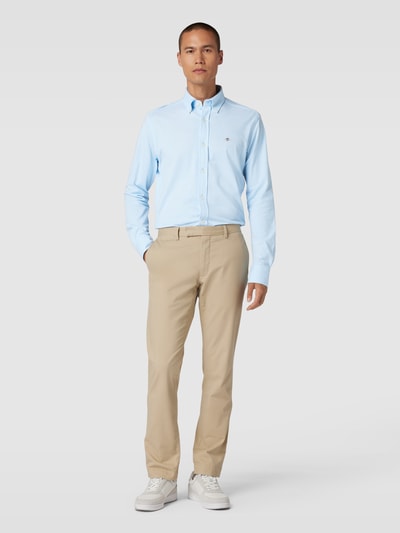 Gant Regular Fit Freizeithemd mit Button-Down-Kragen Modell 'PIQUE' Bleu 1