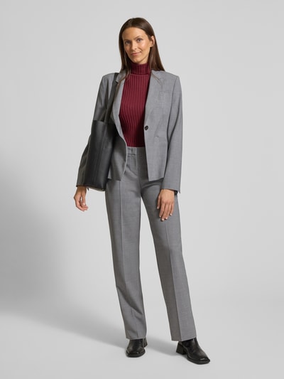 Soyaconcept Slim fit shirt met lange mouwen van viscosemix, model 'Dolli' Bordeaux gemêleerd - 1