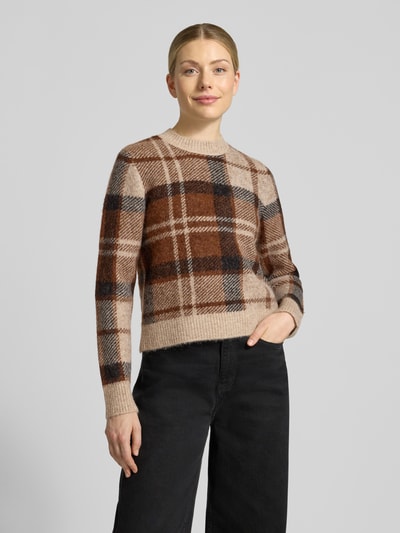 Barbour Pullover Modell 'GLENDYN' mit Rippabschlüssen Beige 4