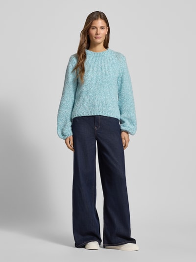 More & More Strickpullover mit Rundhalsausschnitt Mint 1
