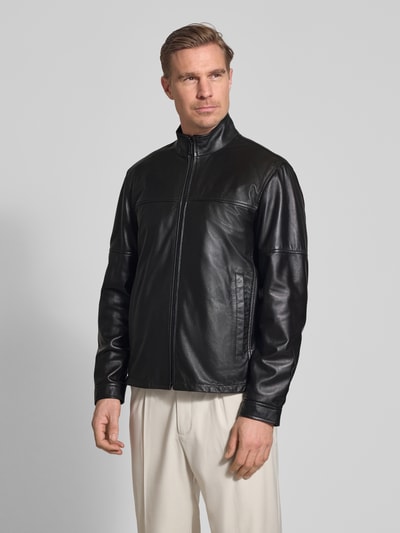 Strellson Regular Fit Lederjacke aus Lammnappa Modell 'JIMMY-S' Black 4