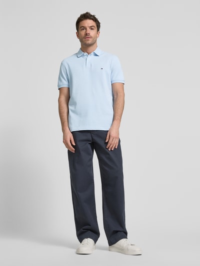 Tommy Hilfiger Regular fit poloshirt met labeldetail Lichtblauw - 1