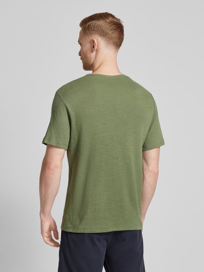 s.Oliver RED LABEL T-shirt met structuurmotief Rietgroen - 5