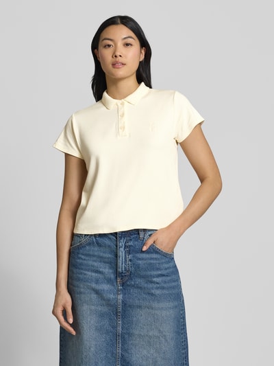 Bash Poloshirt mit kurzer Knopfleiste Ecru 4