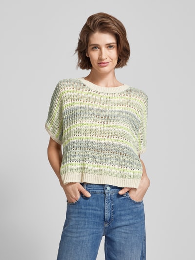 OPUS Gebreide pullover met 1/2-mouwen, model 'Punissa' Mintgroen - 4