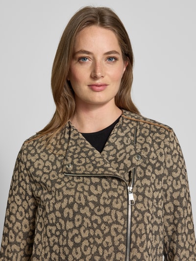 BOSS Orange Regular Fit Bikerjacke aus Baumwoll-Mix Beige 3