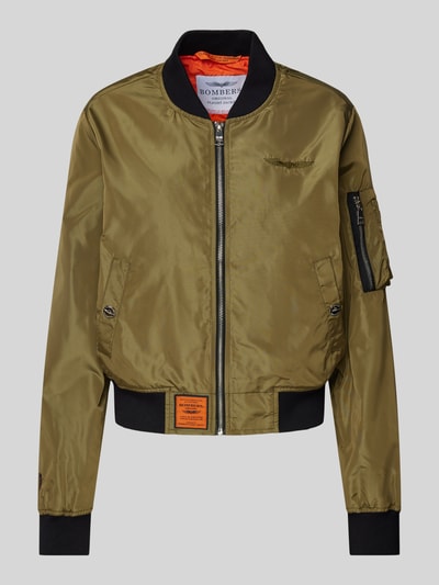 Original Bombers Bomberjacke mit Logo-Stitching Khaki 2