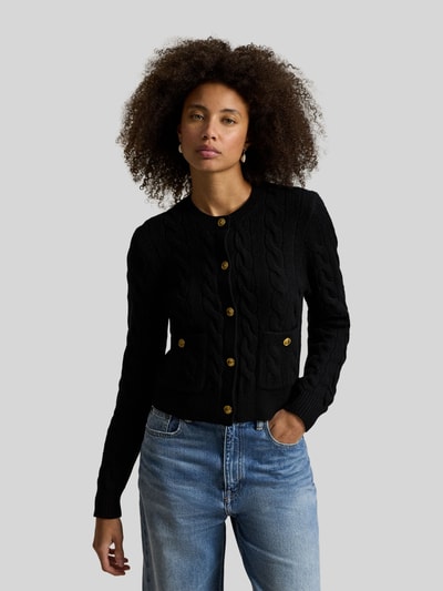 Polo Ralph Lauren Strickjacke mit Zierknöpfen BLACK 4