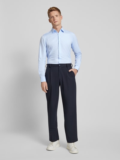 JOOP! Slim fit zakelijk overhemd met kentkraag, model 'Pit' Bleu - 1