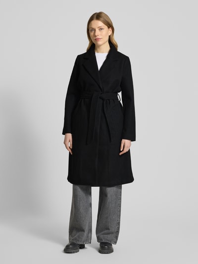 Vero Moda Regular Fit Mantel mit Bindegürtel Modell 'FORTUNEAYA' Black 4