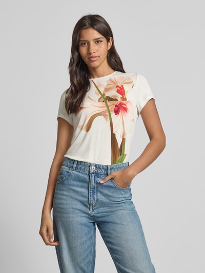 Ted Baker T-shirt met motiefprint, model 'meeliee' Offwhite - 4