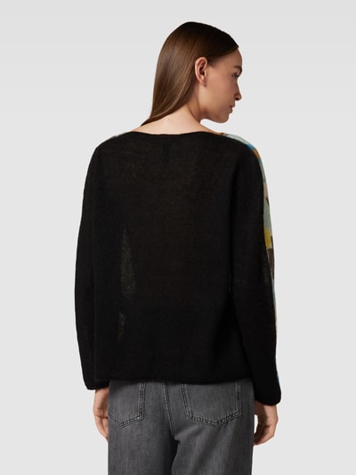 Marc Cain Gebreide pullover met all-over motiefprint Petrol - 5