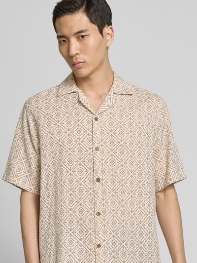 Jack & Jones Premium Regular fit vrijetijdsoverhemd met 1/2-mouwen, model 'BLUVINCENT' Offwhite - 3