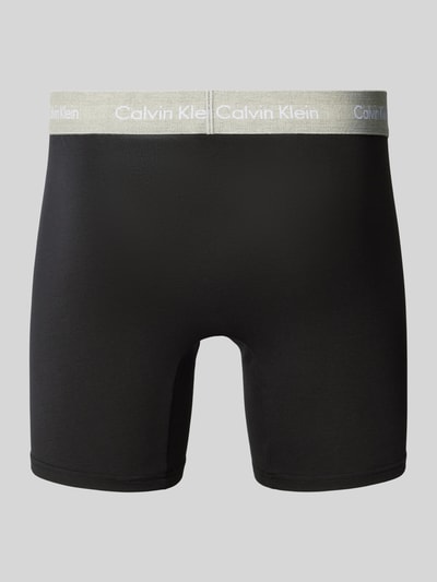 Calvin Klein Underwear Obcisłe bokserki z paskiem z logo w zestawie 3 szt. Czarny 3