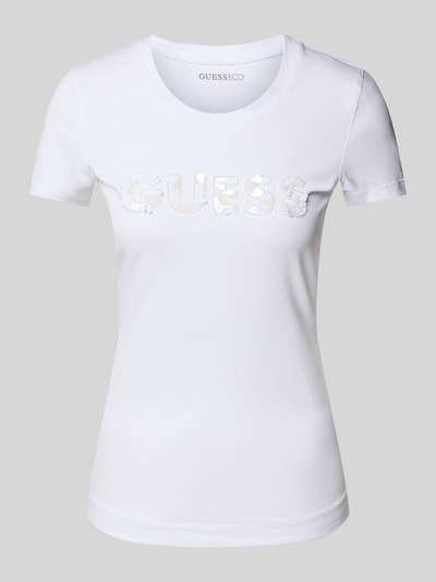Guess T-Shirt mit Label-Detail Weiss 2
