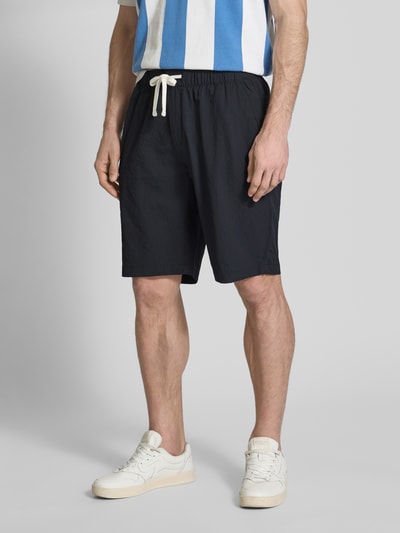 MCNEAL Korte regular fit broek met structuurmotief Marineblauw - 4