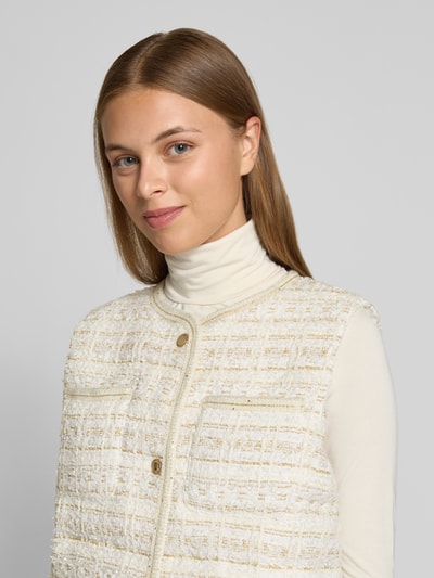 Rich & Royal Gilet met ronde hals Offwhite - 3