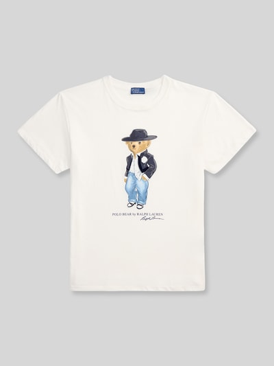 Polo Ralph Lauren T-Shirt mit Bären-Print Weiss 3