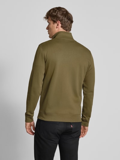 BOSS Orange Regular fit sweatjack van puur katoen Kaki - 5