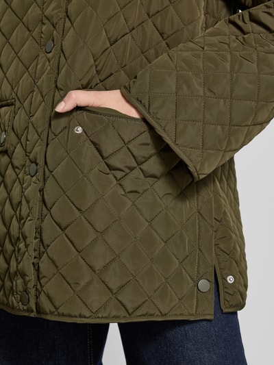 Jake*s Casual Gewatteerd jack met steekzakken Olijfgroen - 3