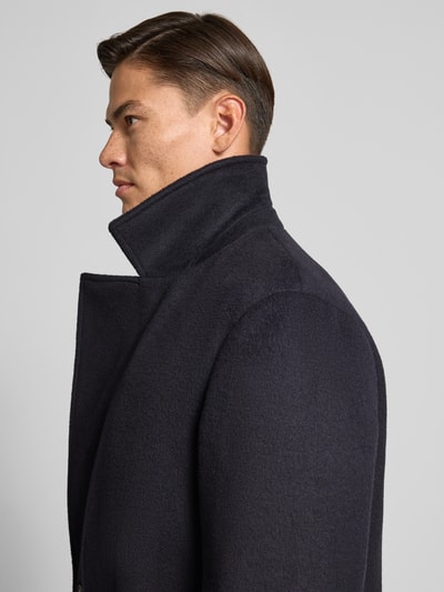 MCNEAL Lange jas van wolmix met reverskraag Donkerblauw - 3