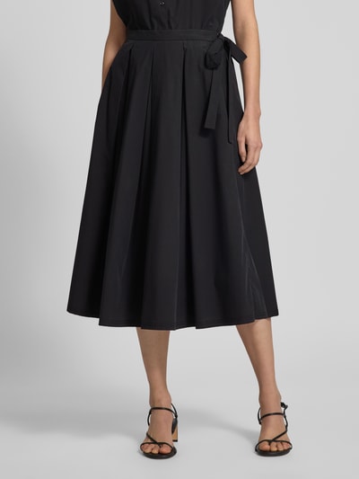 Weekend Max Mara Midirok met stolpplooien, model 'FOLK' Zwart - 4