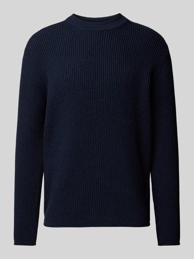 Drykorn Gebreide pullover met ronde hals, model 'LEANDO' Marineblauw - 2