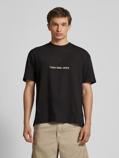 Calvin Klein Jeans T-shirt met ronde hals Zwart - 4