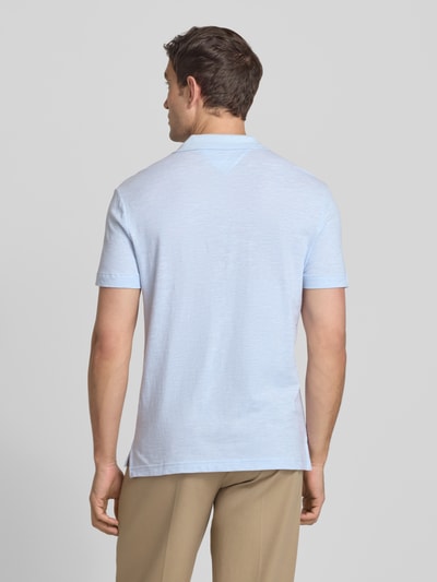 Tommy Hilfiger Regular Fit Poloshirt aus reiner Baumwolle Hellblau Melange 5