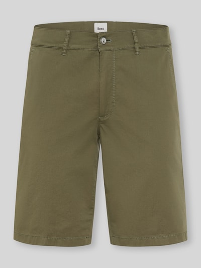 Brax Regular Fit Chinoshorts aus Baumwoll-Mix Modell 'BOZEN' Oliv 2