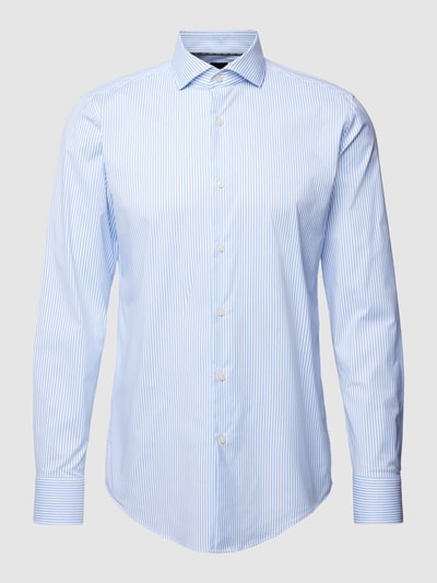 BOSS Slim Fit Business-Hemd mit Streifenmuster Bleu 2