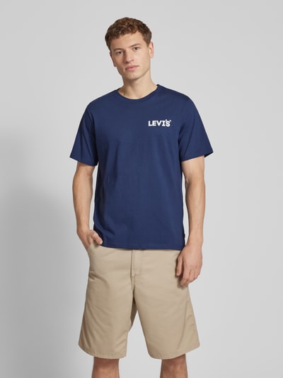 Levi's® T-shirt met labelprint Donkerblauw - 4