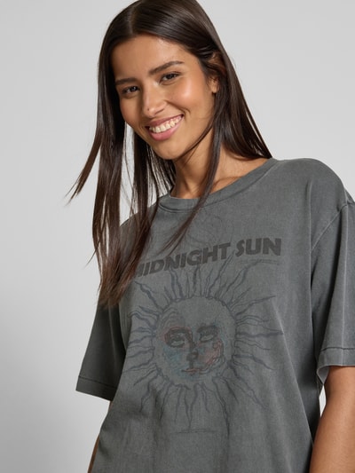 Jake*s Casual T-Shirt mit Motiv-Print Dunkelgrau 3