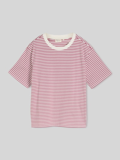 Tom Tailor Denim Boxy fit T-shirt van puur katoen Mauve gemêleerd - 2