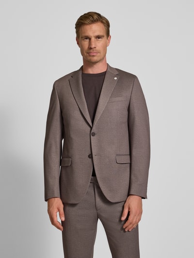 DIGEL Marynarka na dwa guziki o kroju slim fit model ‘Anello’ Jasnobrązowy 4