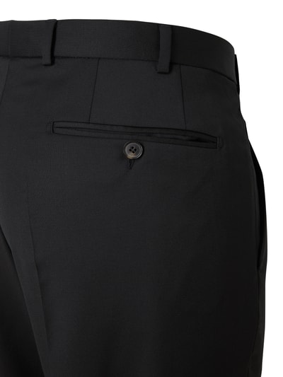 DIGEL Modern fit pantalon van scheerwol, model 'Per' Zwart - 4