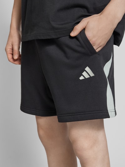 ADIDAS SPORTSWEAR Sweatshorts met viscose en labelprint Zwart - 3