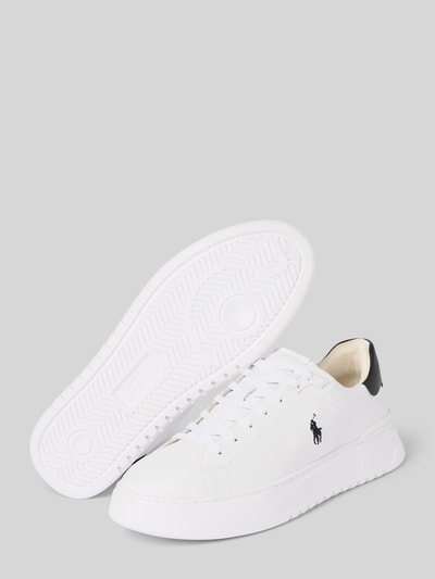 Polo Ralph Lauren Sneakersy ze skóry z wyhaftowanym logo Biały 4