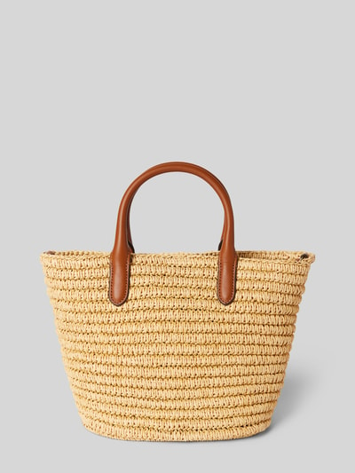 Lauren Ralph Lauren Tote Bag in Flecht-Optik Modell 'BRIE' Sand 4