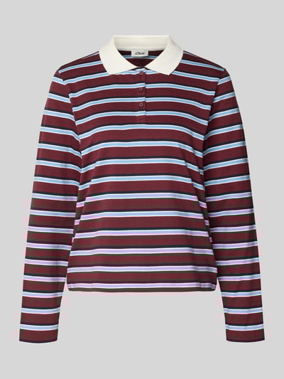 s.Oliver RED LABEL Koszulka polo o kroju Regular Fit z czystej bawełny Bordowy 2