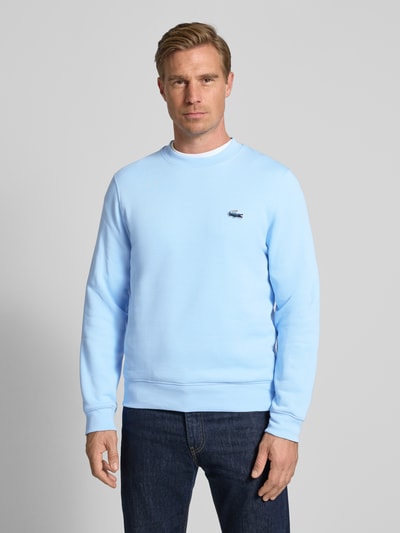 Lacoste Regular Fit Sweatshirt aus reiner Baumwolle Hellblau 4