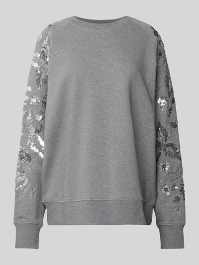 Essentiel Sweatshirt mit Paillettenbesatz Mittelgrau 2