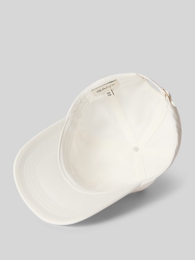 Produktfoto, Basecap aus Baumwolle mit Label-Stitching von Gant in Weiß, verstärkter Schirm, Größenverstellbar, Reine Baumwolle
