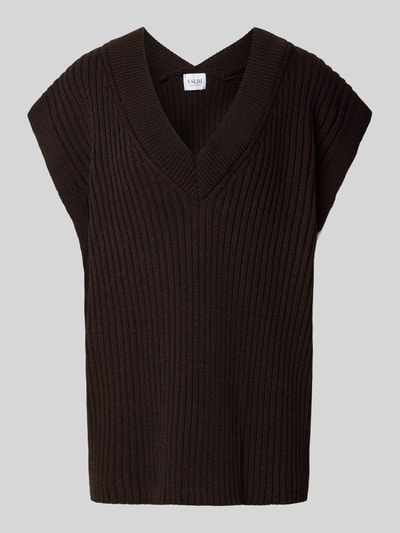 VILLA SOPHIE Loose fit spencer met wol, model 'NOLA' Donkerbruin - 2