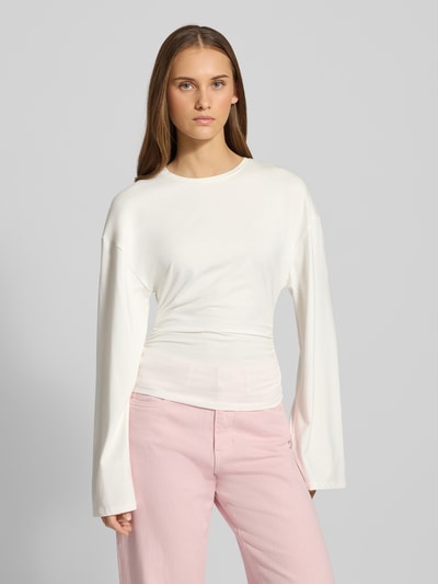 Gina Tricot Longsleeve mit Rundhalsausschnitt Ecru 4