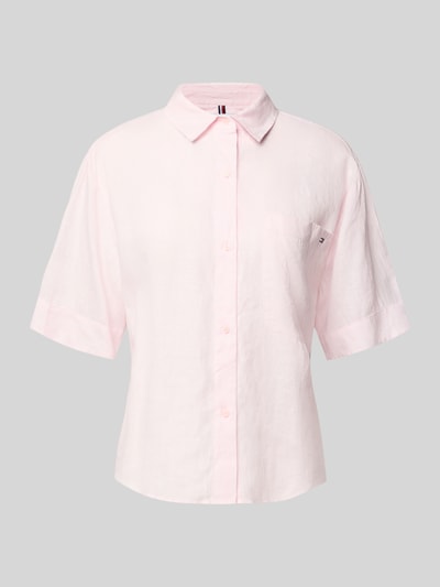 Tommy Hilfiger Relaxed Fit Hemdbluse aus reinem Leinen Rosa 2